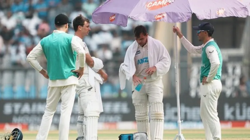 New Zealand Batters Struggle to Cope with Mumbai's Humidity During Third Test