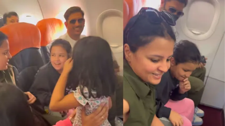 Sakshi Dhoni's Heartwarming Gesture for Bengaluru Family on Flight with MS Dhoni