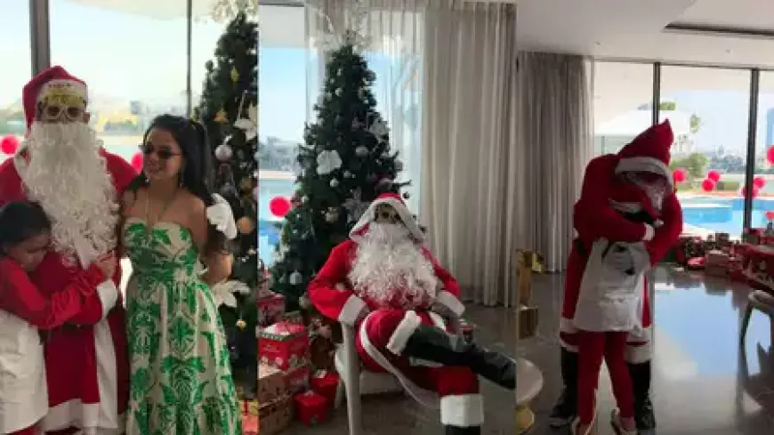 MS Dhoni turns Santa Claus Grand Christmas celebration with family